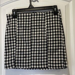 Free People Black and White Checkered Skirt size 4